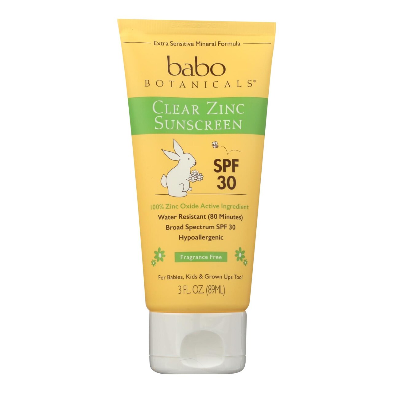 Babo Botanicals Fragrance Free Clear Zinc Sunscreen SPF 30 - 1 Each - 3 oz
